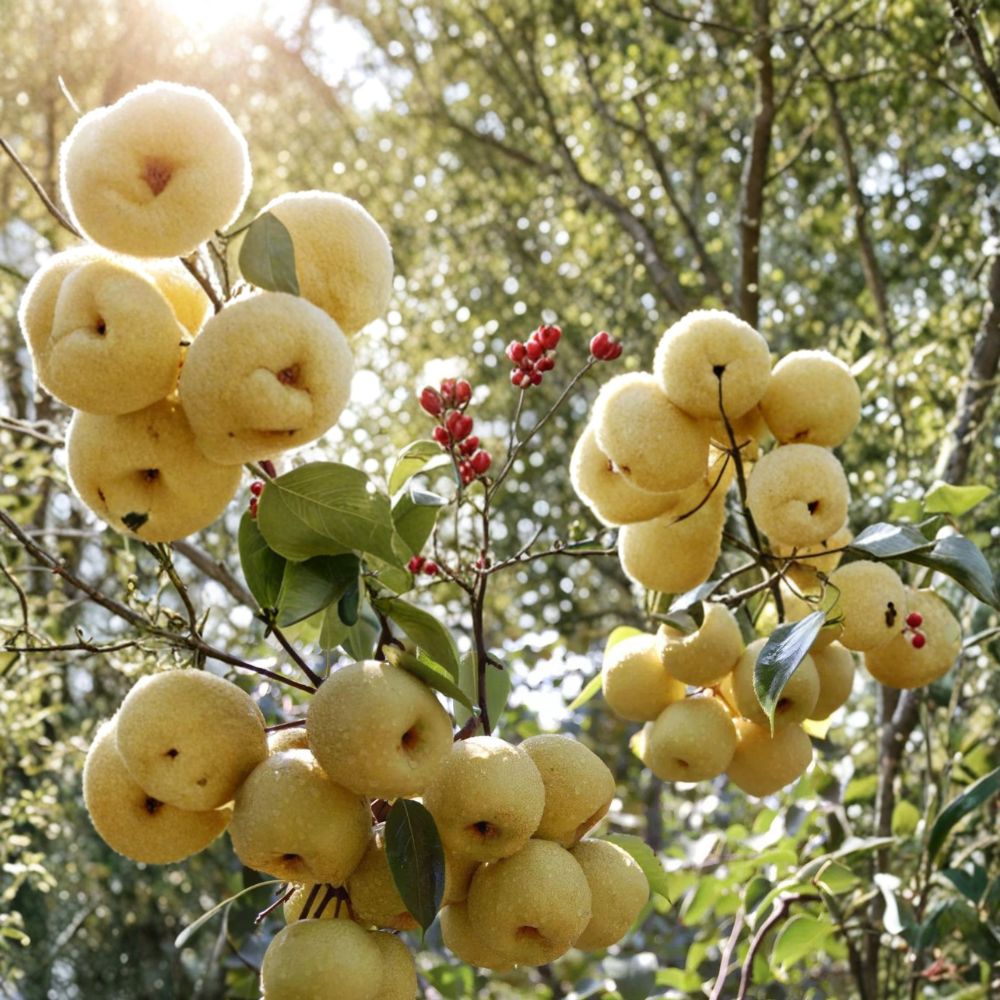 Dangshan Su Li Asian Pear Tree - Live Bare Root - Pyrus pyrifolia - Crisp Juicy Variety - Grafted on Betulifolia Rootstock
