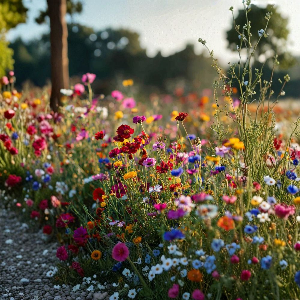 Wildflower Seed Mix 1000 Seeds | Hummingbird & Butterfly Blend | Annual & Perennial Flowers | Mixed Species Blend
