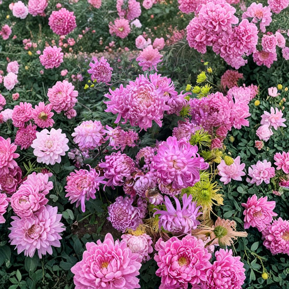 2-Pack Pink Queen Mum Plants | Large Pink Blooms | Chrysanthemum × morifolium | Hardy Perennial Flowers in Nursery Pots