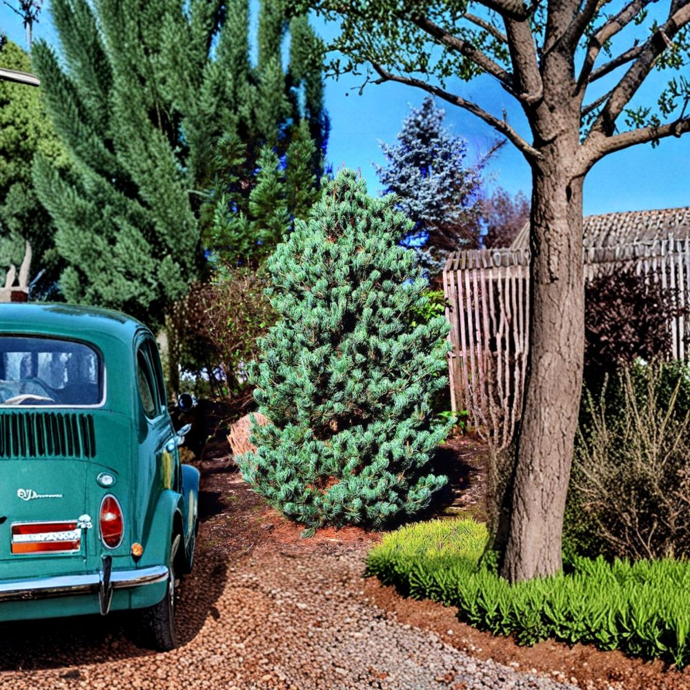 Pinus parviflora 'Cleary' - Blue Japanese White Pine - Silver Blue Evergreen Conifer - #3 Container Plant