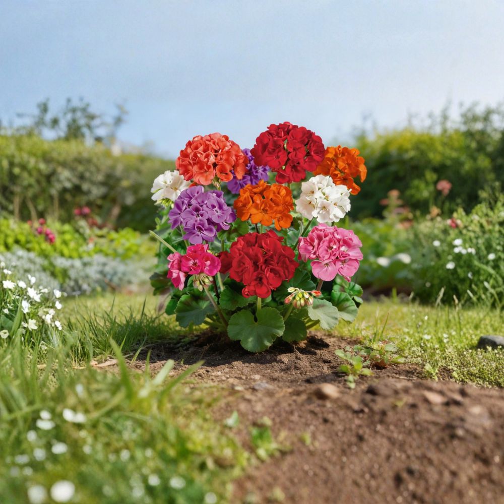 Geranium Flower Seeds - 100 Seeds Pelargonium Mix - Colorful Container Flowers - Easy to Grow Garden Seeds - Pelargonium spp.