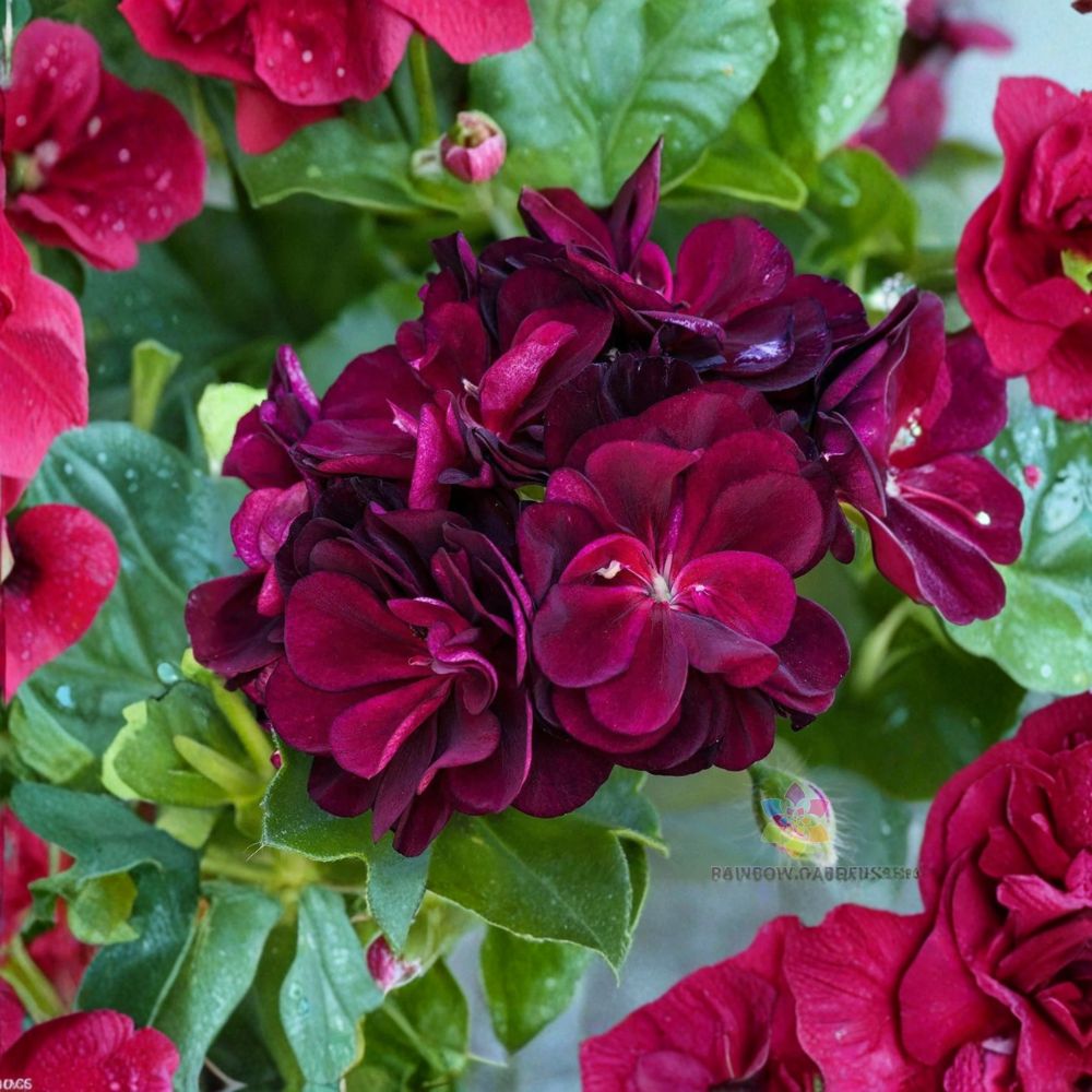 Dark Burgundy Ivy Geranium Seeds | 25+ Seeds | Trailing Pelargonium | Easy to Grow Hanging Basket Flowers | Pelargonium peltatum