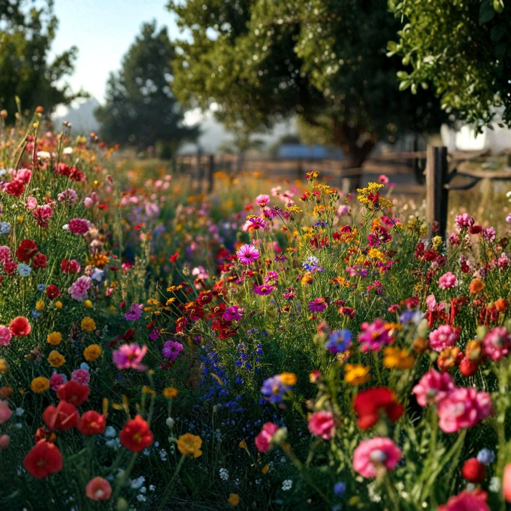 Wildflower Seed Mix – 1000 Seeds for Hummingbird & Butterfly Garden | Annual & Perennial Blend | Mixed Species Blend