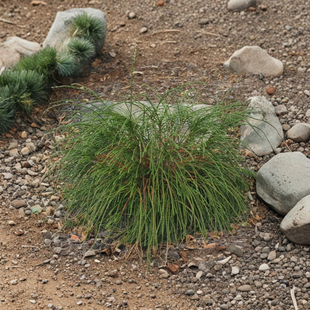 Dwarf Evergreen Conifer Plant | Thuja 'Whipcord' | Curly Texture | #1 Container | Thuja plicata