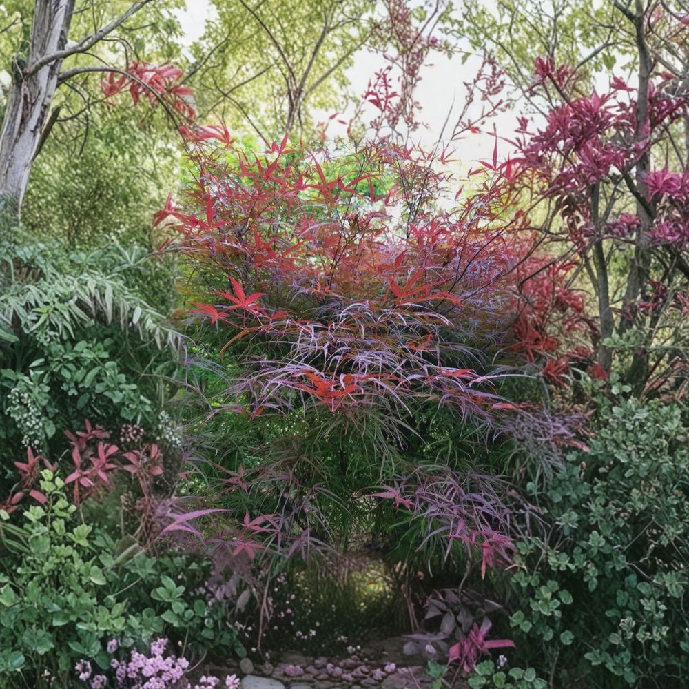 Acer palmatum 'Hubbs Red Willow' | Bamboo Leaf Japanese Maple | #3 Container | Ornamental Tree | 20–30" Tall