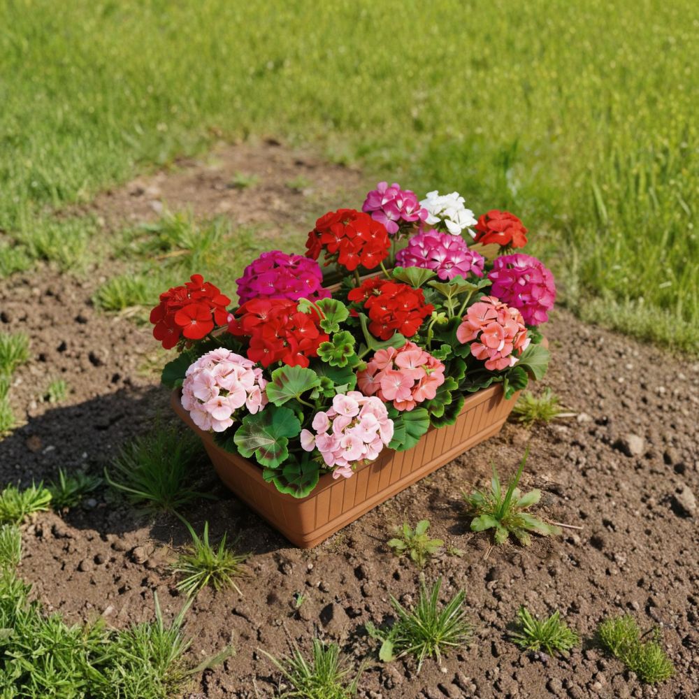 Geranium Flower Seeds - 100 Seeds - Colorful Pelargonium Mix - Easy to Grow Patio & Container Flowers - Pelargonium spp.