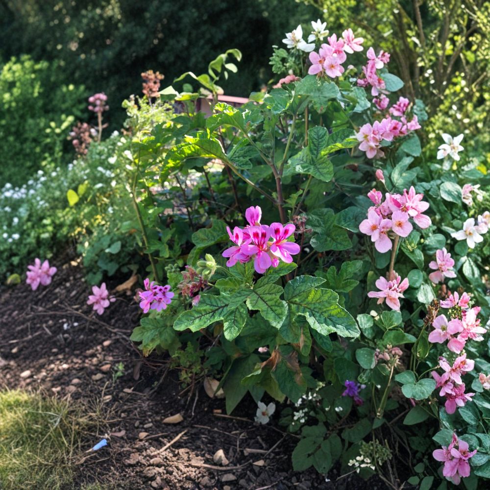 Lavender Pink Scented Geranium Cuttings | 4 Live 6 Inch Unrooted Cuttings | Pelargonium | Rare Pepper Fragrant Plant