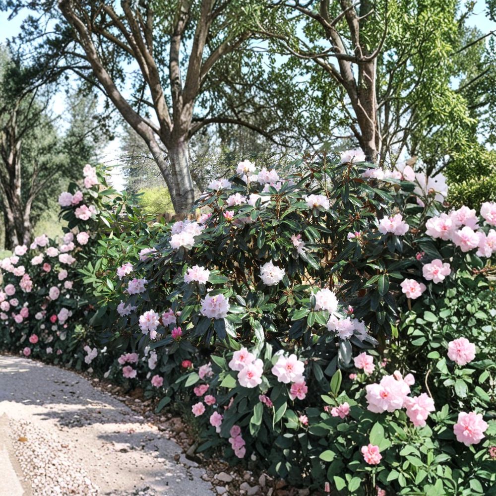 Rhododendron ‘Teddy Bear’ Live Shrub | Pink Blooming Compact Evergreen | Fuzzy Foliage | #1 Container Grown Plant