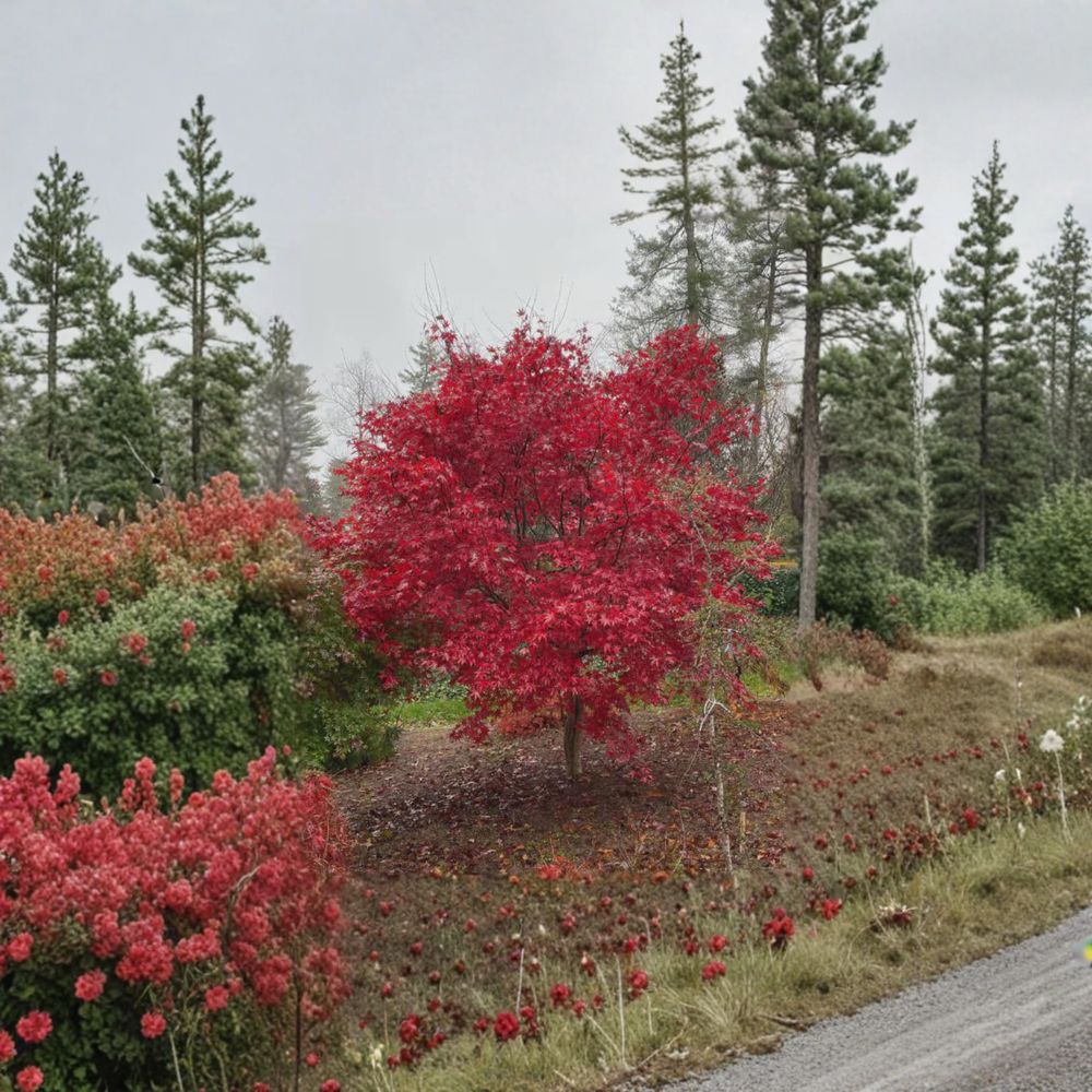 Acer palmatum ‘Emperor 1’ Live Japanese Maple Tree | Red Foliage | Ornamental Tree in #1 Container | Red Emperor Variety