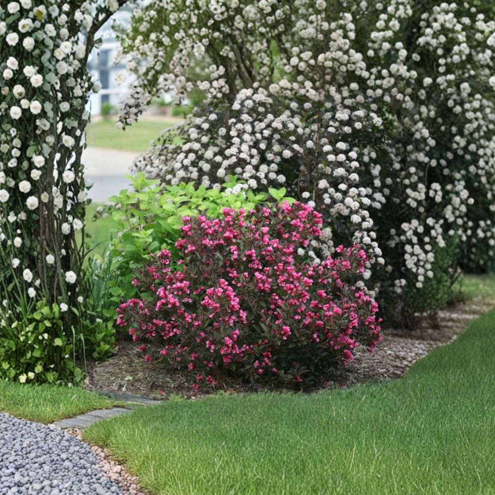 Weigela ‘Wine & Roses’ Live Shrub | Dark Purple Foliage & Pink Blooms | Weigela florida | #3 Container Grown