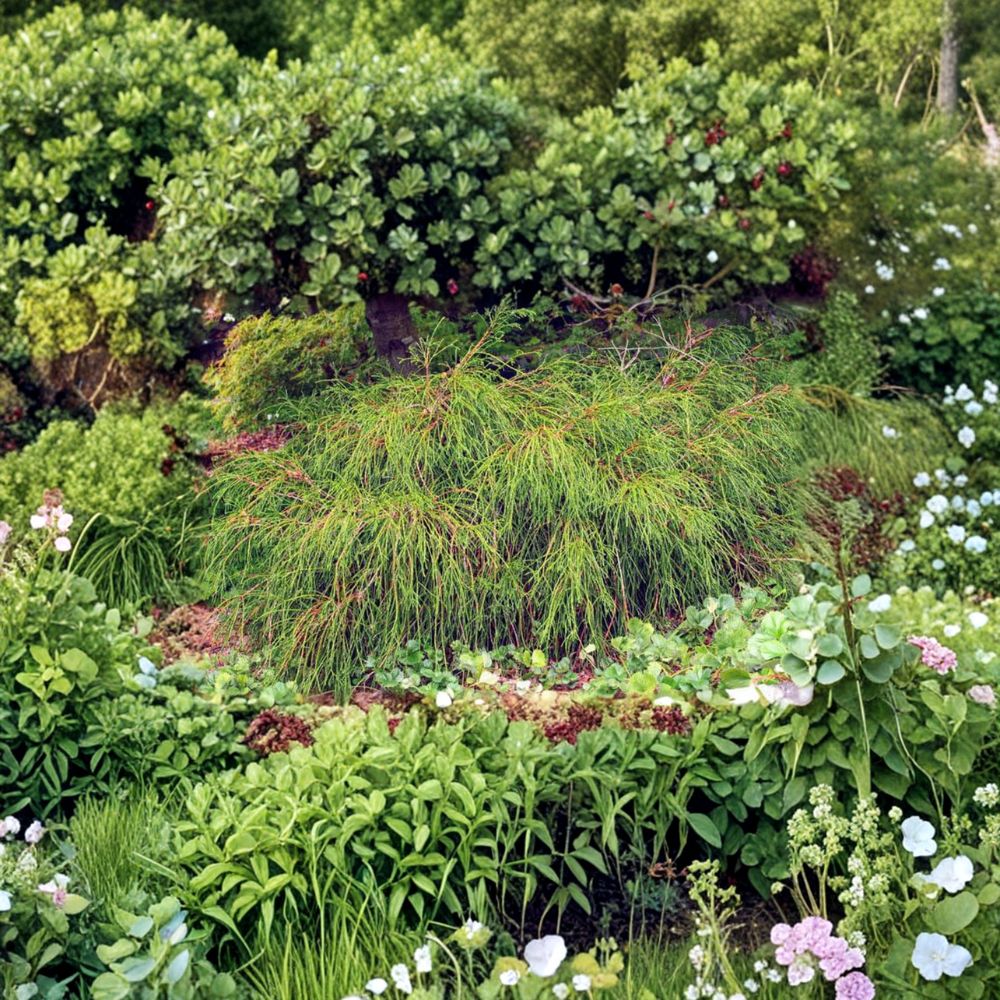 Thuja plicata ‘Whipcord’ Live Evergreen Conifer | Weeping Dwarf Western Red Cedar | Unique Threadleaf Shrub | #2 Container Grown