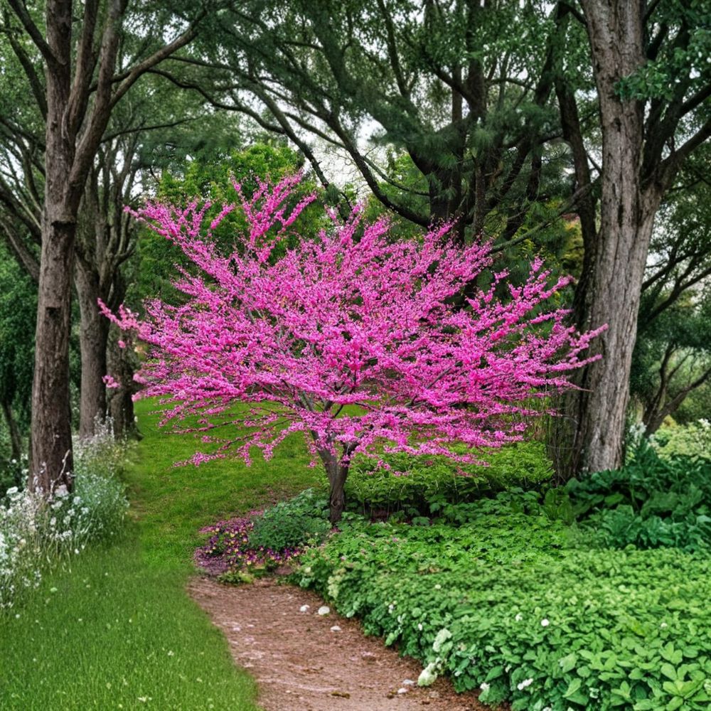 Eastern Redbud Tree 2-3 Feet Live Plant Cercis canadensis Ornamental Flowering Tree in Nursery Pot