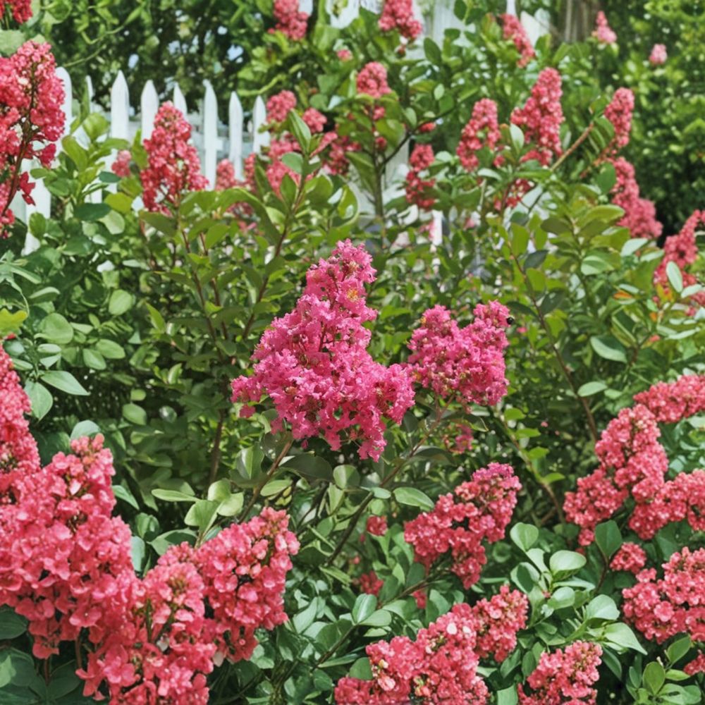 Hopi Pink Crape Myrtle Live Plant | 2 Gallon Pot | Lagerstroemia indica 'Hopi' | Hardy Flowering Shrub with Bright Pink Blooms