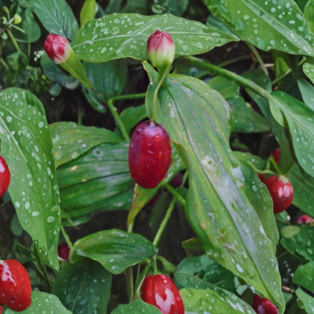 Watermelon Berry Live Root Clump | Streptopus amplexifolius | Wild Harvested Alaska Native Edible Perennial | Shade Loving