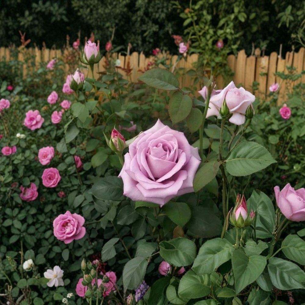 Blue Girl Hybrid Tea Rose Live Plant – 2 Gallon Mauve Lavender Rose Bush – Rosa Hybrid Tea 'Blue Girl' – Fragrant, Repeat Blooming