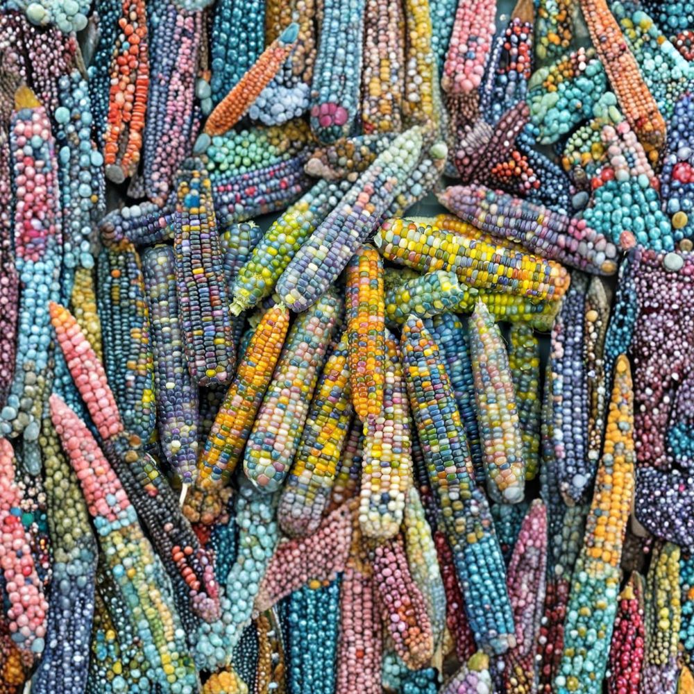 Glass Gem Corn Seeds | 100 Organic Heirloom Seeds | Rainbow Flint Corn | Zea mays | Easy to Grow for Garden & Homestead