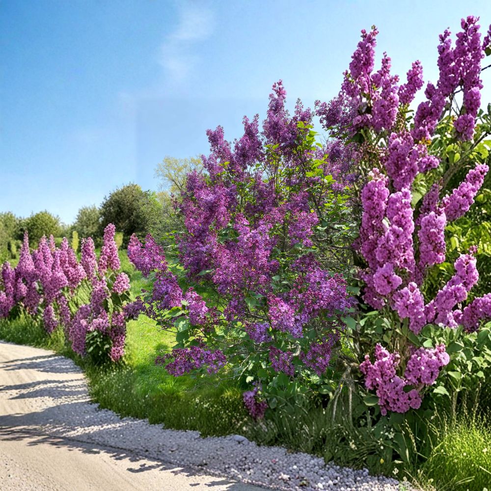 Pocahontas Lilac Shrub | 1 Gallon Pot | Deep Violet-Purple Flowers | Syringa x hyacinthiflora | Fragrant Early Blooming Plant