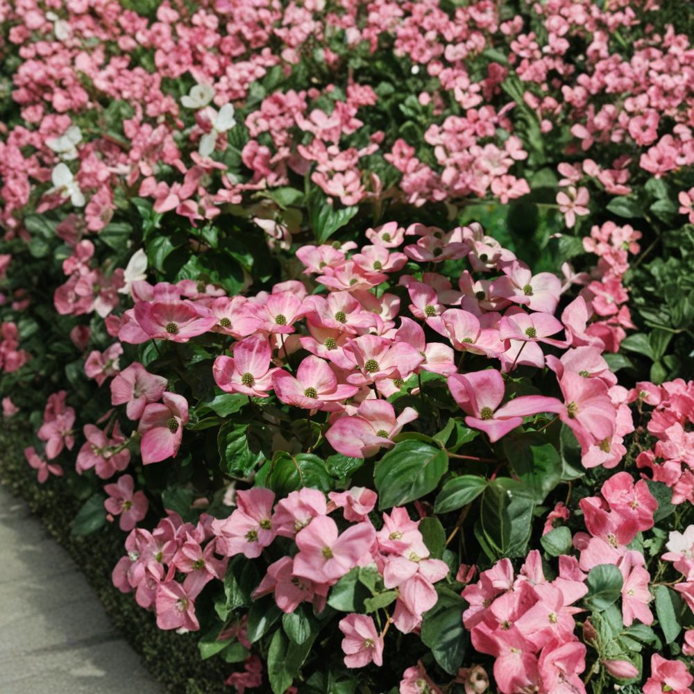 Satomi Pink Kousa Dogwood Tree - 1 Gallon Pot - Cornus kousa 'Satomi' - Pink Flowering Landscape Tree