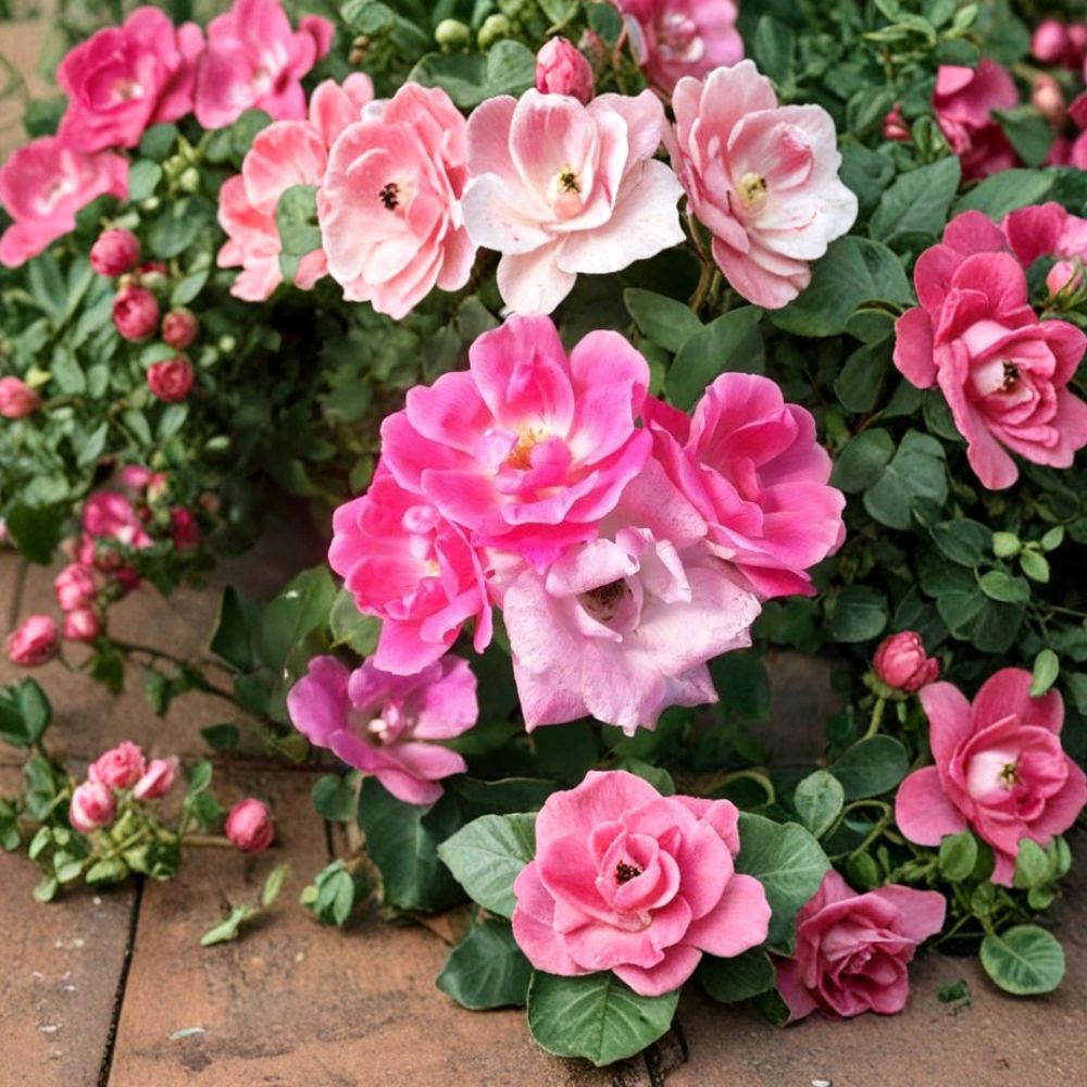 Pink Knock Out® Rose Shrub Plant | 1 Gallon | Medium Pink Disease Resistant Landscape Rose | Rosa 'RADcon'