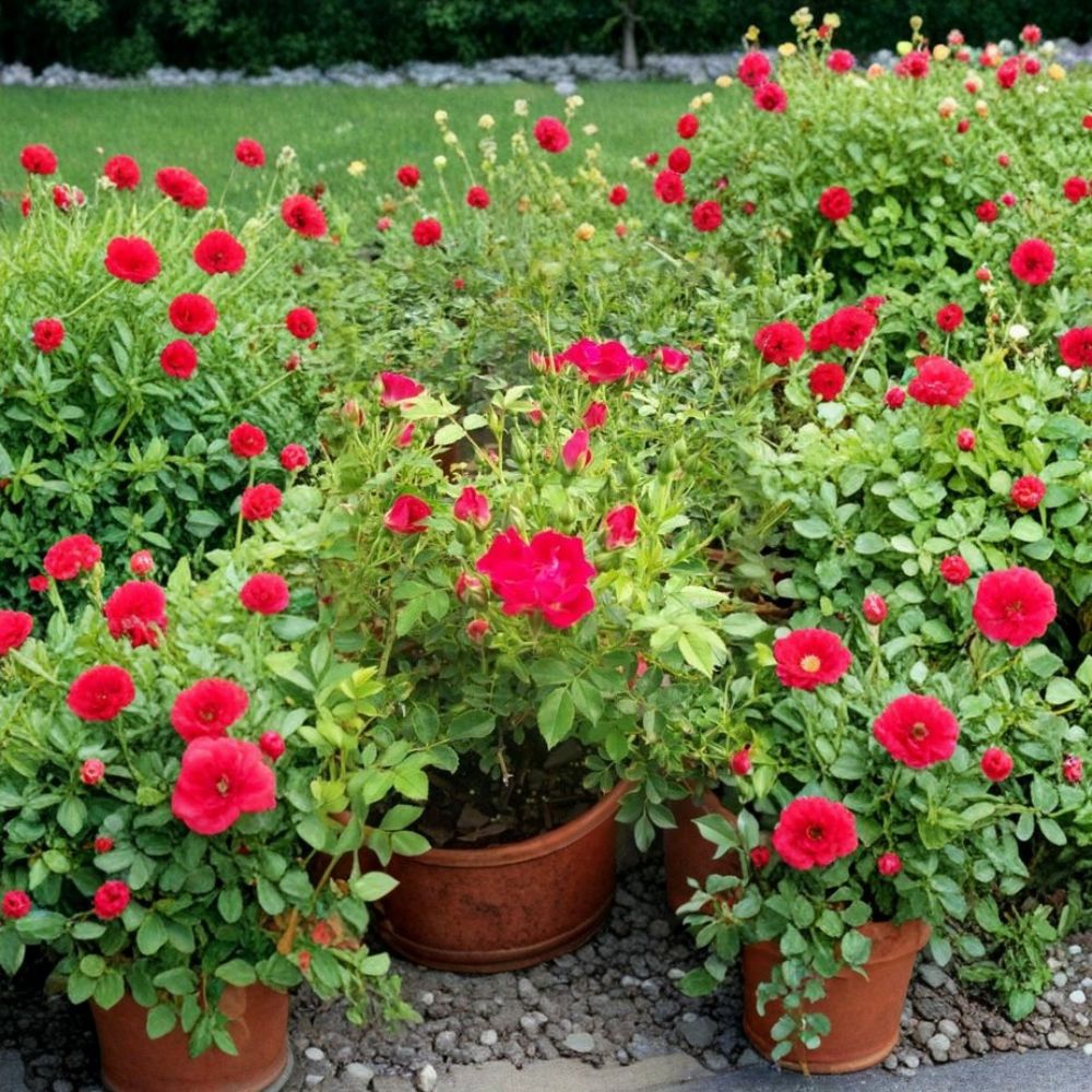 Red Drift Rose Live Plant 3 Gallon | Disease Resistant Groundcover Rose Bush | Rosa 'Red Drift' | Ideal for Small Gardens