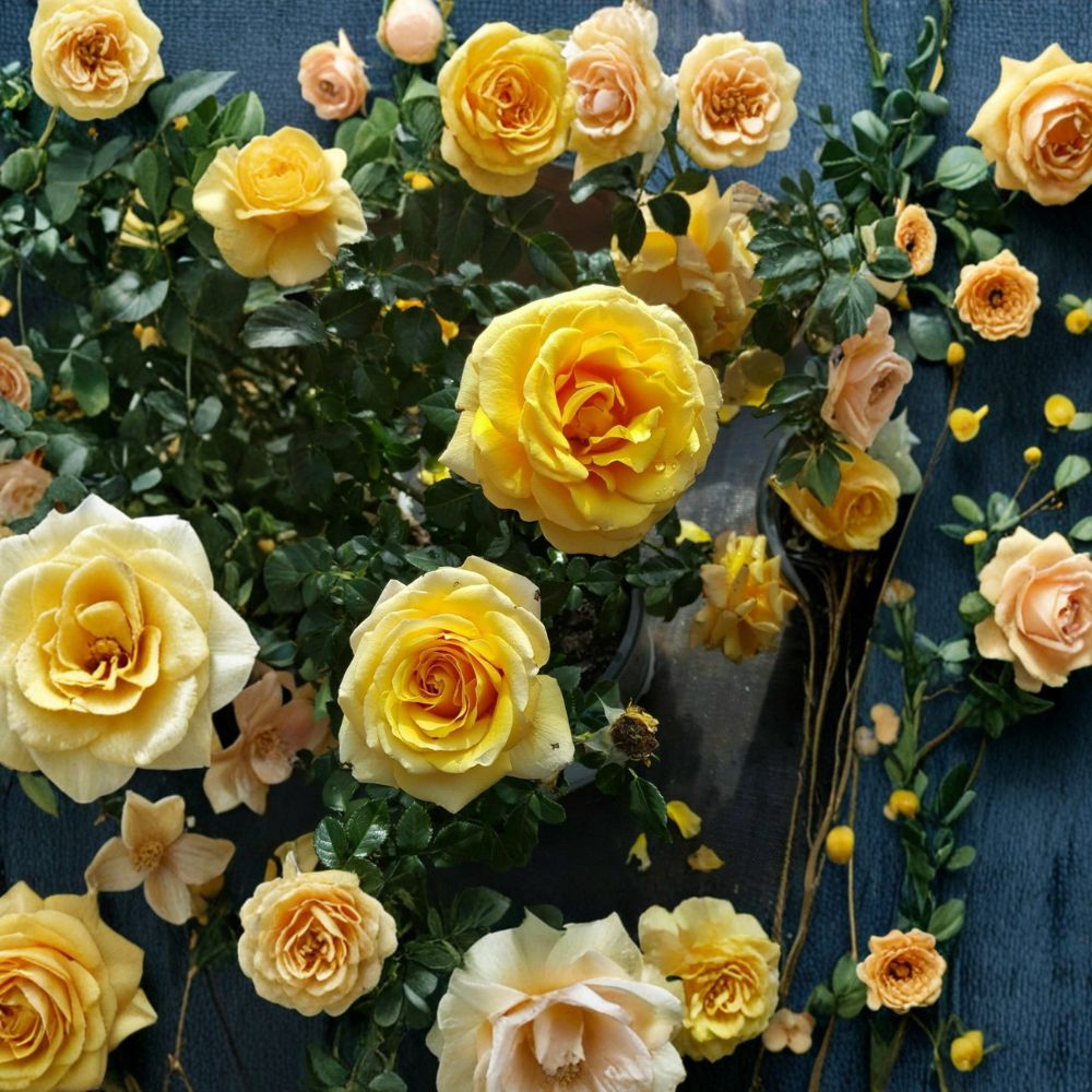 St. Tropez Rose Plant - 1 Gallon Floribunda | Rosa Floribunda 'St. Tropez' | Everblooming Landscape & Container Friendly