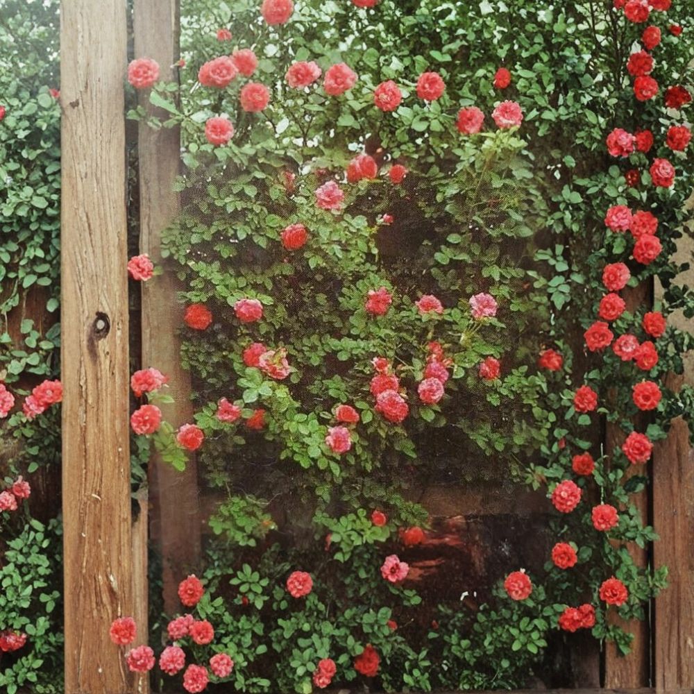 Climbing Rose Plant - 1 Gallon - Climbing America - Salmon Pink Blooms - Rosa 'America' - Fragrant Garden Rose for Trellis