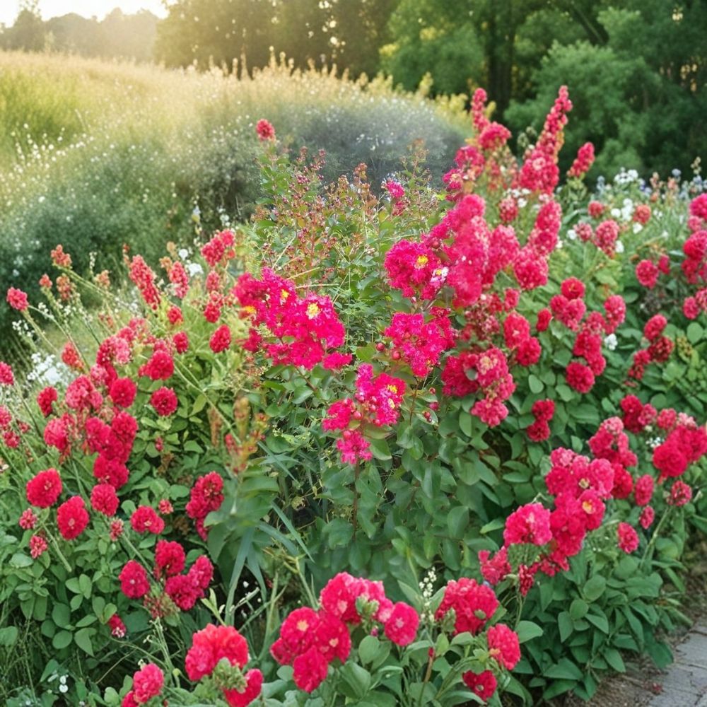 Dynamite Crape Myrtle Tree | 4-6 Feet | Deep Red Blooms | Lagerstroemia indica | Flowering Landscape Tree