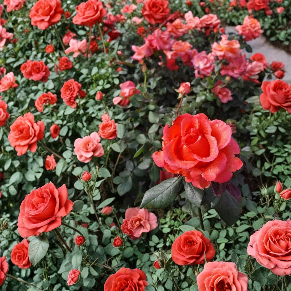 Ring of Fire Hybrid Tea Rose | 5 Gallon Live Plant | Multi-Color Blooms | Rosa hybrid 'Ring of Fire' | Elegant Garden Rose