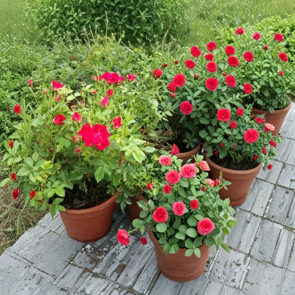 Red Drift Rose Bush - 3 Gallon Live Plant | Groundcover Variety | Rosa 'Red Drift' | Easy Care for Landscape & Garden