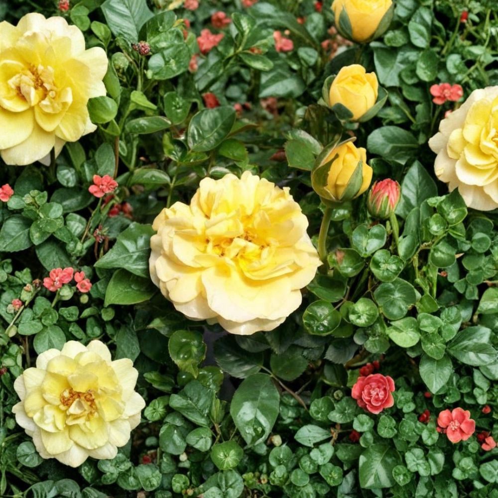 Julia Child® Floribunda Rose Plant | 2 Gallon | Butter Gold Award Winner | Rosa hybrida | Easy to Grow, Garden Friendly
