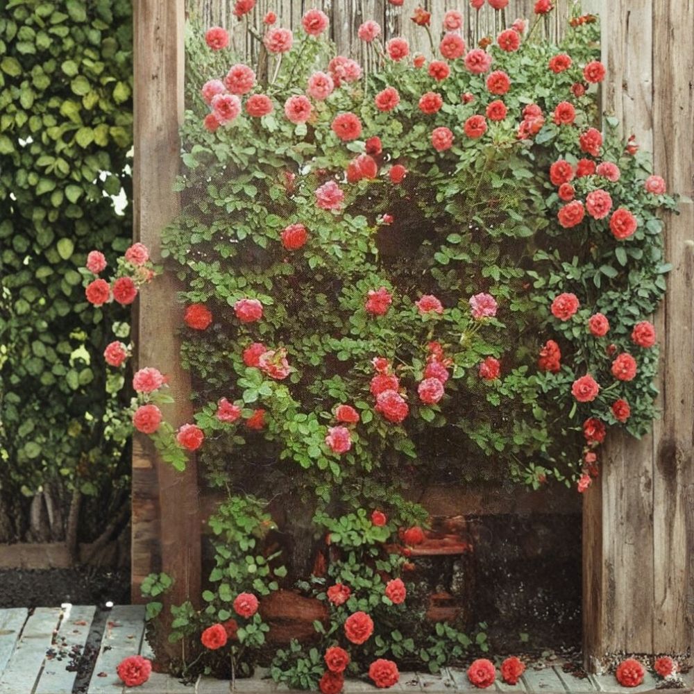 Climbing America Rose Plant - 2 Gallon Salmon Pink Climbing Rose - Rosa 'America' - Easy to Grow for Trellis & Garden