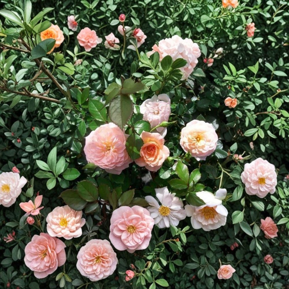 Apricot Drift® Rose Live Plant | 5 Gallon Groundcover Rose Bush | Rosa hybrida | Disease Resistant, Easy to Grow Landscape Rose