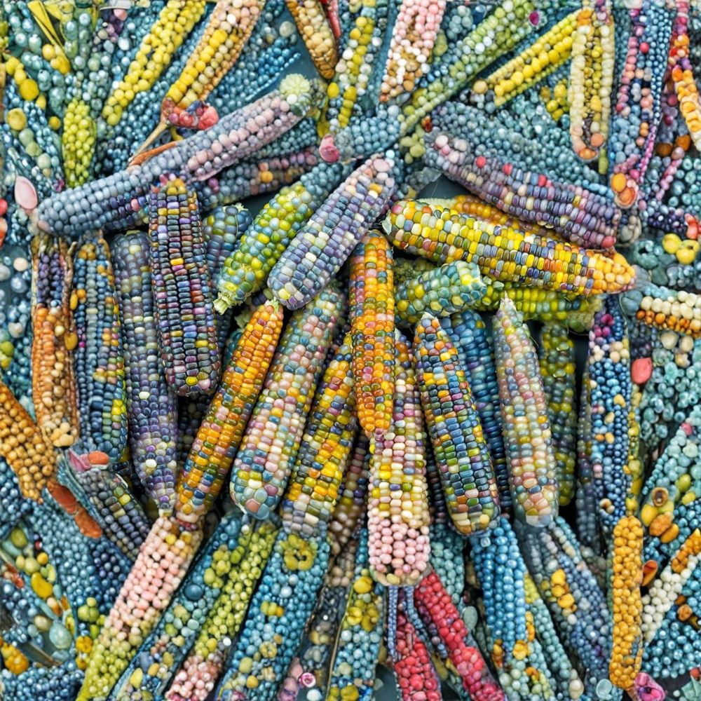 Glass Gem Corn Seeds | 100 Organic Non-GMO Heirloom Seeds | Rainbow Flint Corn | Zea mays | Decorative & Edible Variety