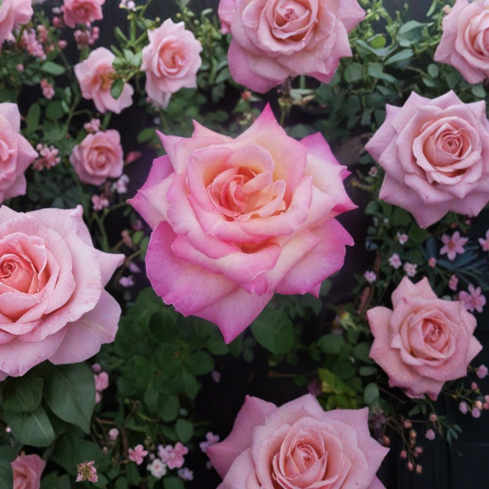 Kordes Perfecta Hybrid Tea Rose Bush | 3 Gallon Live Plant | Everblooming Pink Flowers | Rosa 'Kordes Perfecta'