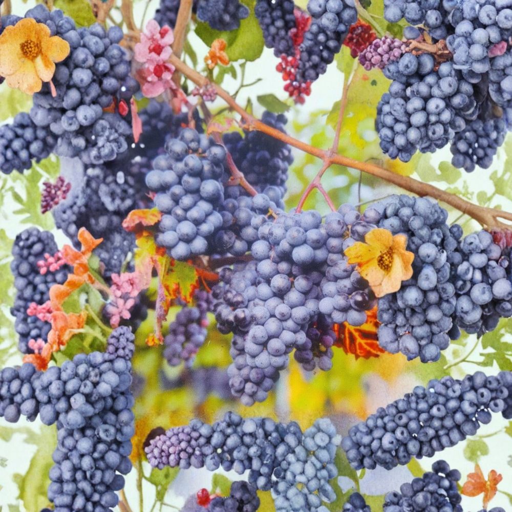 Venus Blue Grape Vine - 1 Gallon Live Plant - Sweet Blue Grapes - Vitis 'Venus' - Easy to Grow for Home Garden & Vineyard