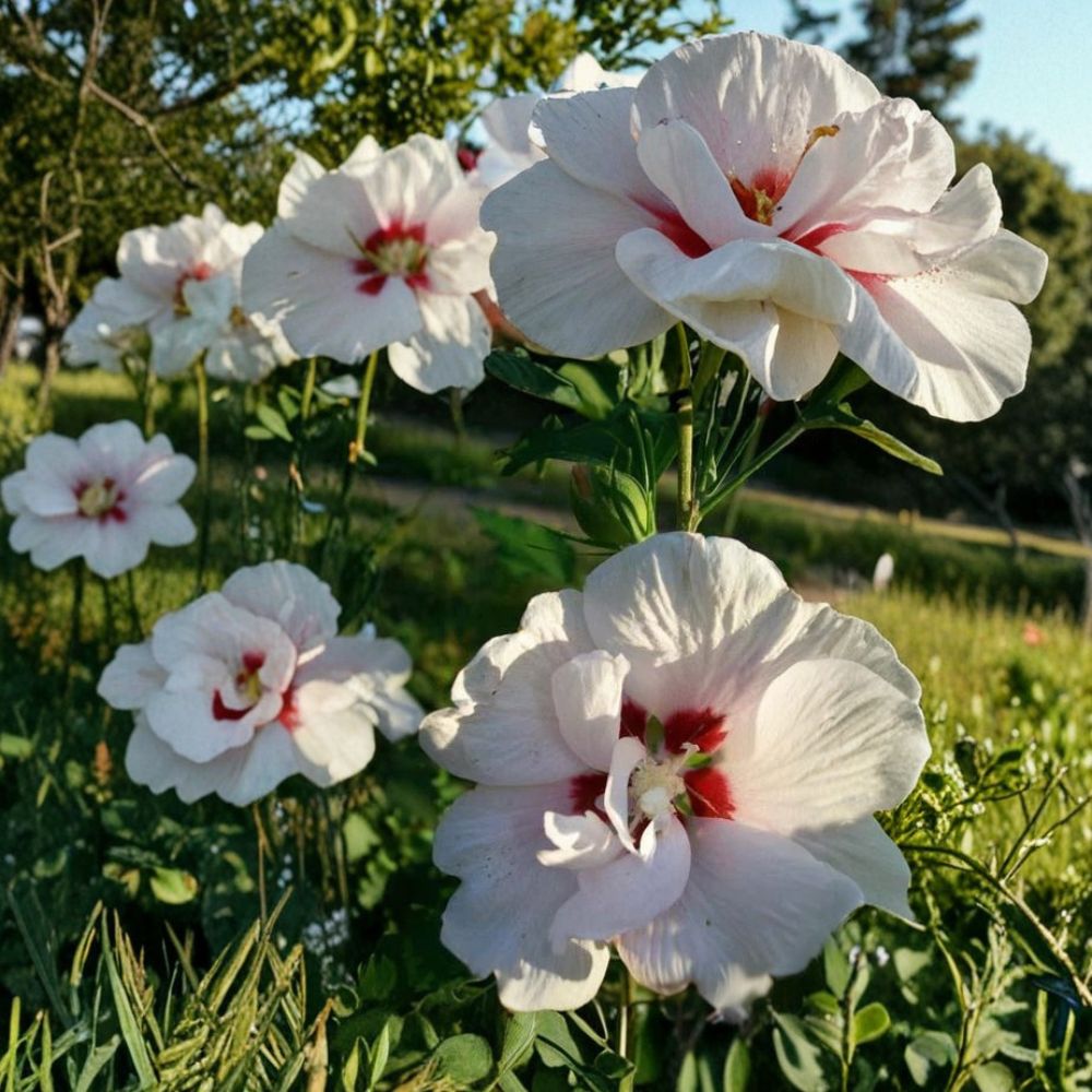 Double Flower White Rose of Sharon Shrub | 2 Gallon | Hibiscus syriacus | Summer Blooms | Easy to Grow Landscape Plant