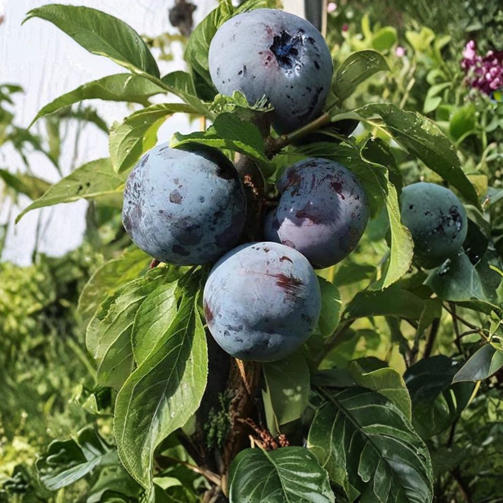 Catalina Plum Tree Live Plant | Large Sweet Japanese Plum | Dark Purple Fruit | Prunus salicina | Productive Orchard Tree