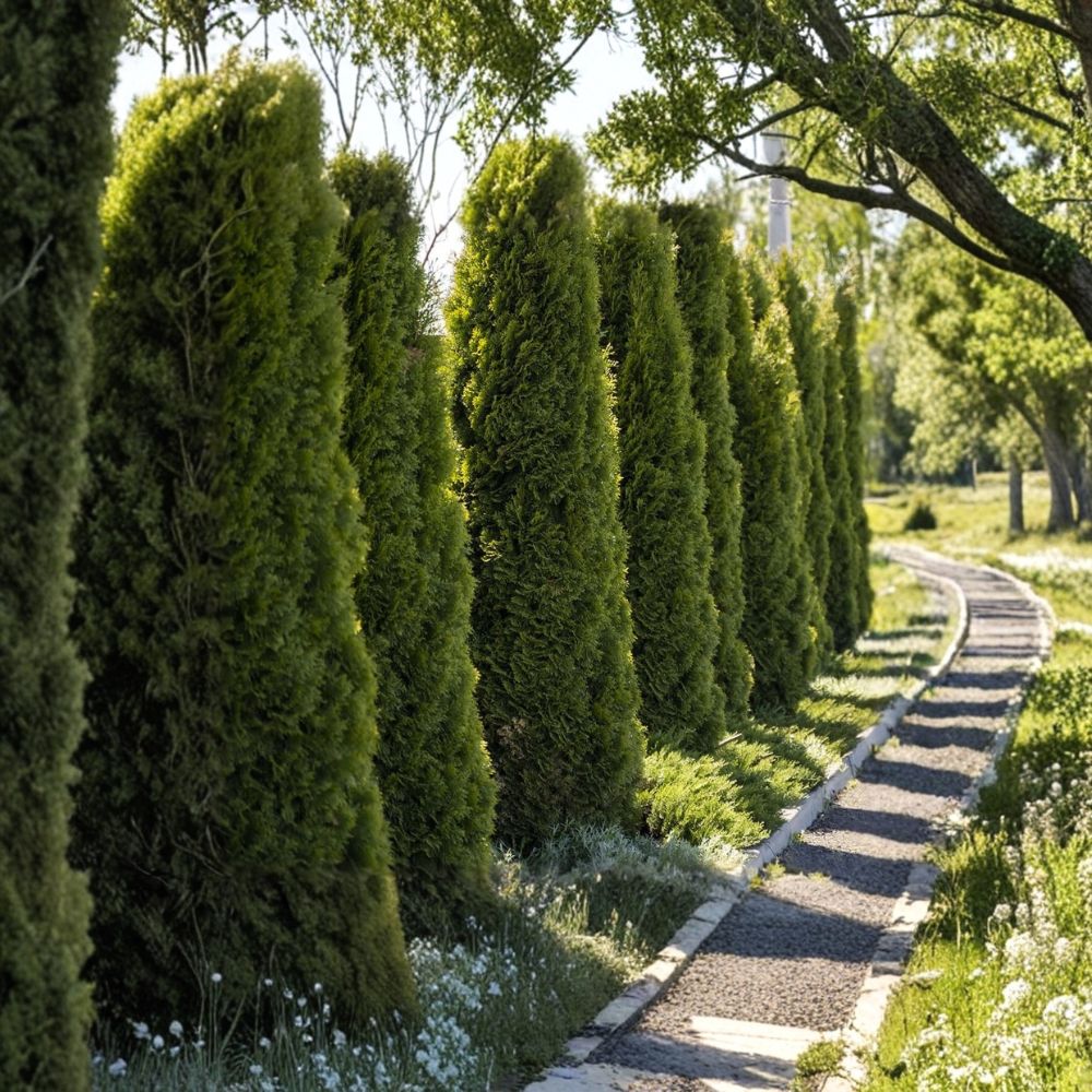 Emerald Green Arborvitae Starter Plants 20 Pack Bare Root 3–6 Inch Plugs Thuja occidentalis ‘Smaragd’ Privacy Hedge Evergreen