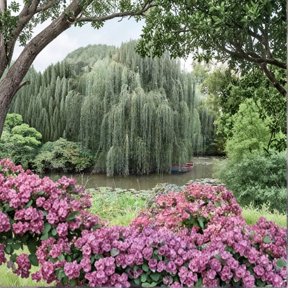Weeping Willow Tree - 2-3 Ft Bare Root Ornamental Shade Tree - Salix babylonica - Fast Growing with Swaying Branches