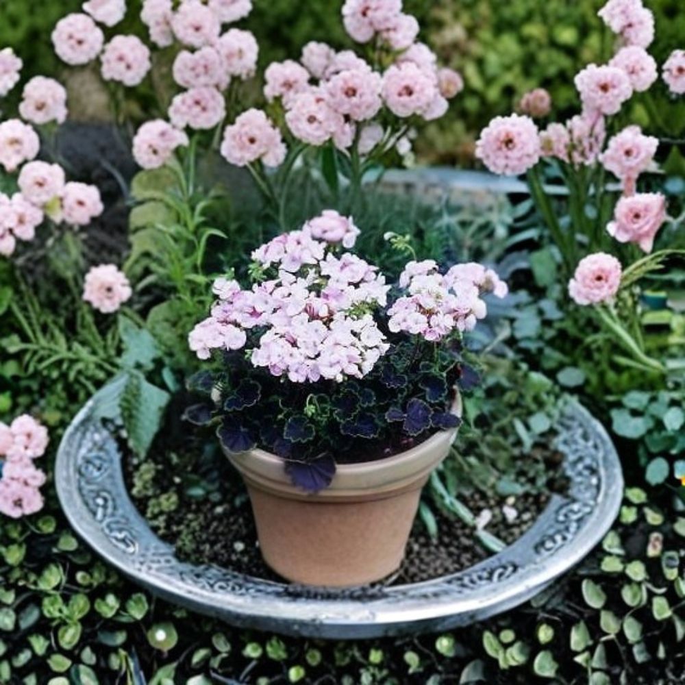 Geranium Seeds - 1,000 Black Velvet Appleblossom - Pelargonium x hortorum - Pink Blooms & Chocolate Foliage - Easy to Grow