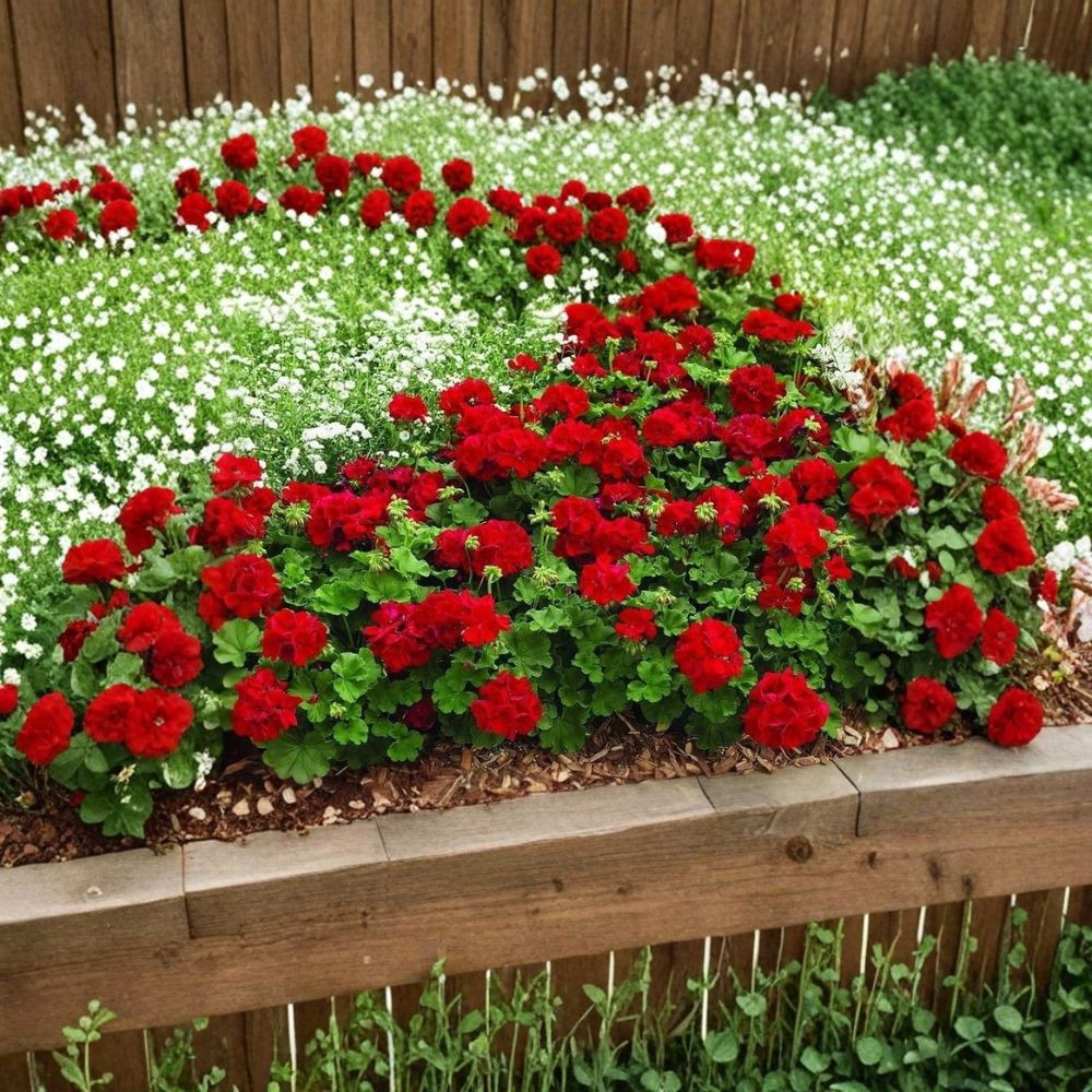 Mountie Red Ivy Geranium Cuttings - 8 Fresh Pelargonium peltatum - Cascading Scarlet Blooms for Baskets & Containers
