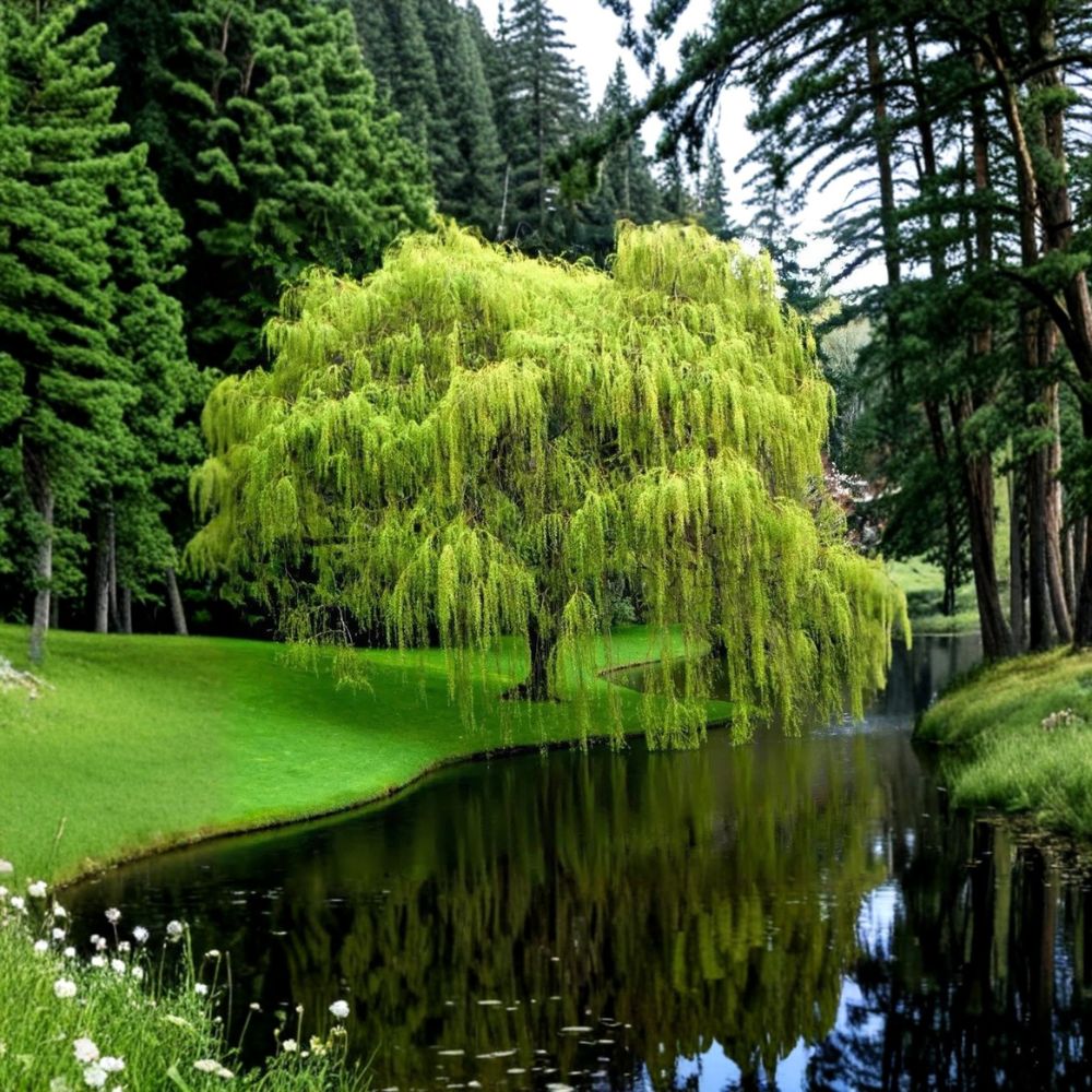 Corkscrew Willow Tree Live Plant 3 Ft Bare Root Salix matsudana ‘Tortuosa’ Fast Growing Ornamental Shade Tree