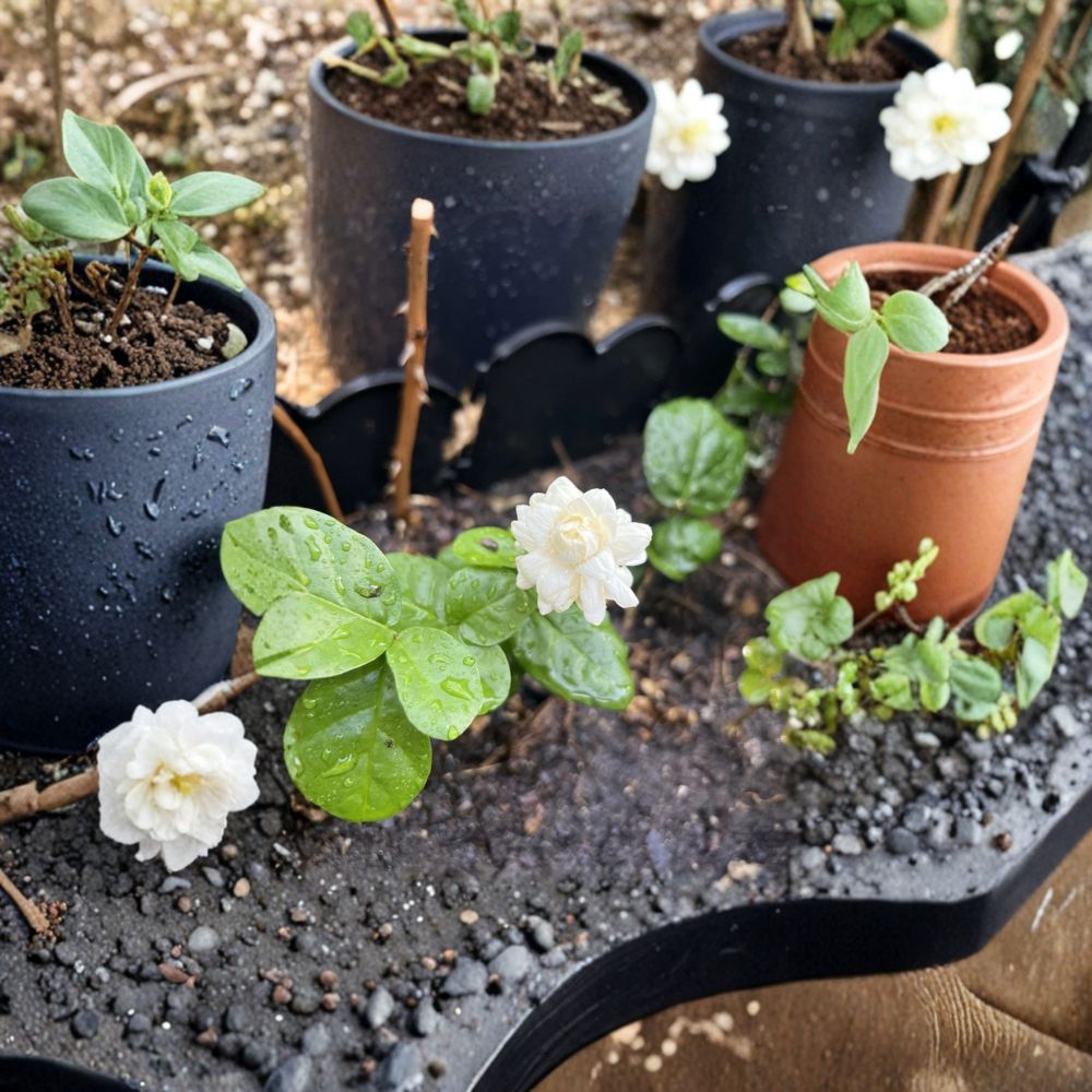 Grand Duke of Tuscany Jasmine Plant Starter | 3-7 Inch Fragrant Double Bloom | Jasminum sambac | Indoor Outdoor Tropical Plant