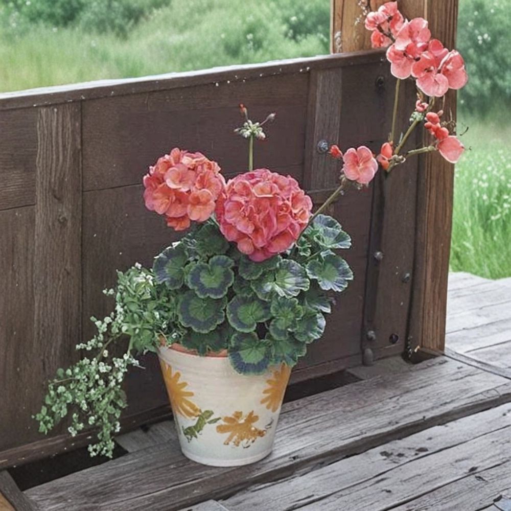 Maverick Series Coral Geranium Seeds - 10 Premium Seeds - Bright Coral Orange Blooms - Pelargonium x hortorum