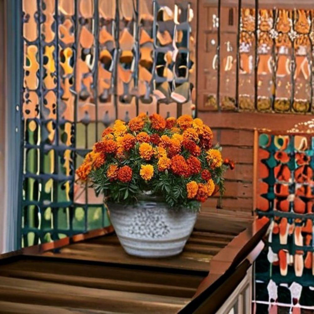 Marigold Fireball Seeds | 500 Coated Seeds | Compact Fiery Blooms | Tagetes spp. | Easy to Grow for Pots & Borders