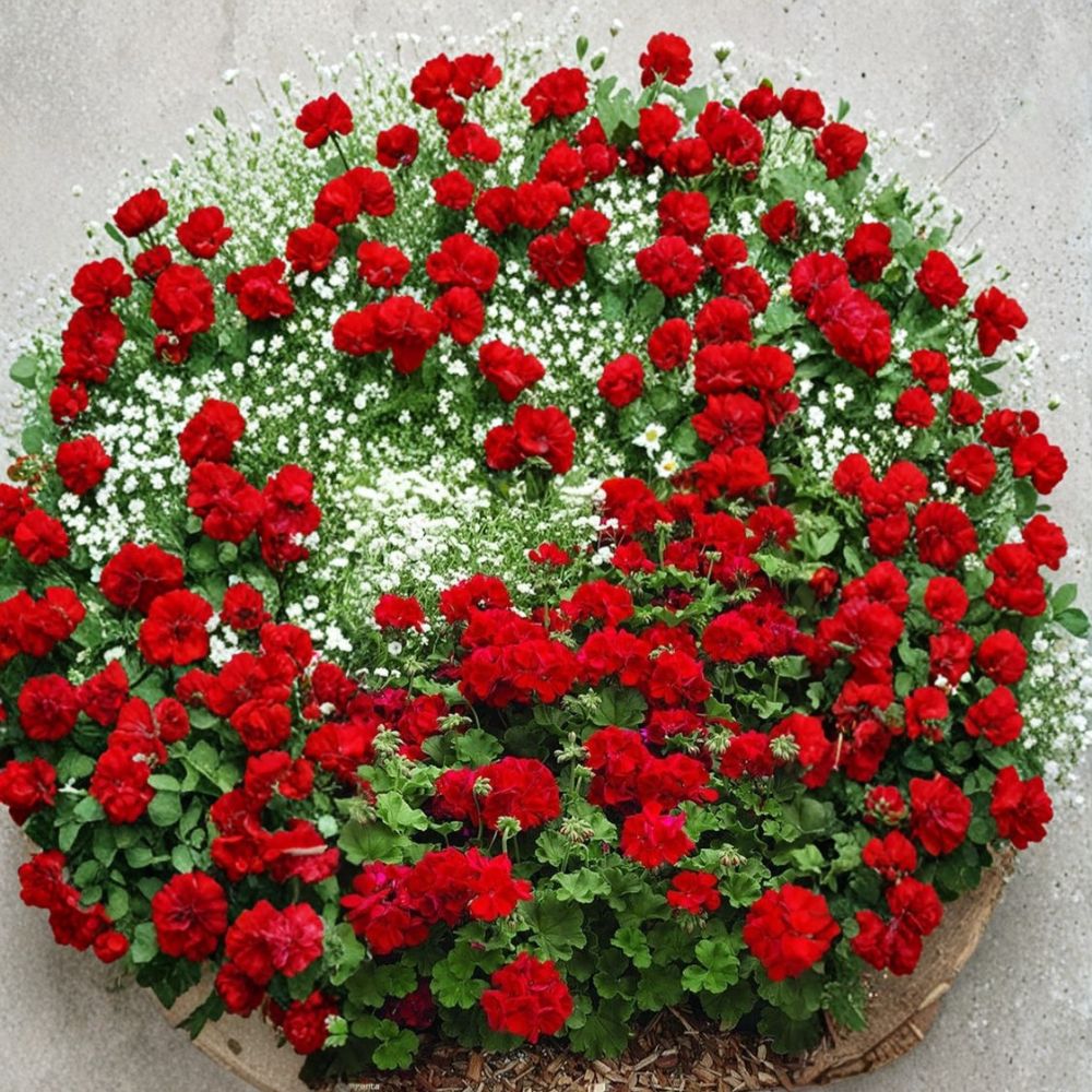Mountie Red Ivy Geranium Cuttings - 8 Fresh Pelargonium peltatum - Scarlet Red Trailing Plant for Baskets & Containers