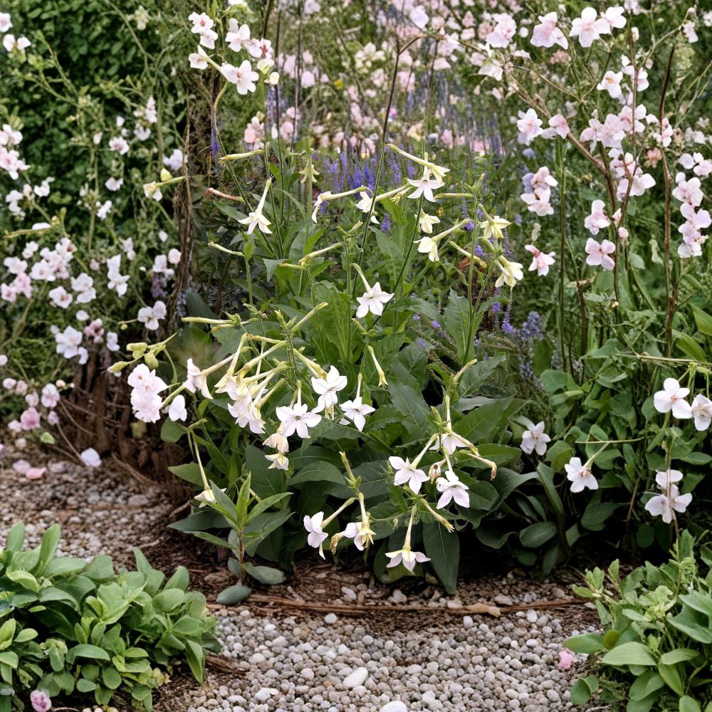 Nicotiana Alata Seeds 1000 - Jasmine Flowering Tobacco | Fragrant Night Blooming Flowers | Bulk Ornamental Garden Seeds
