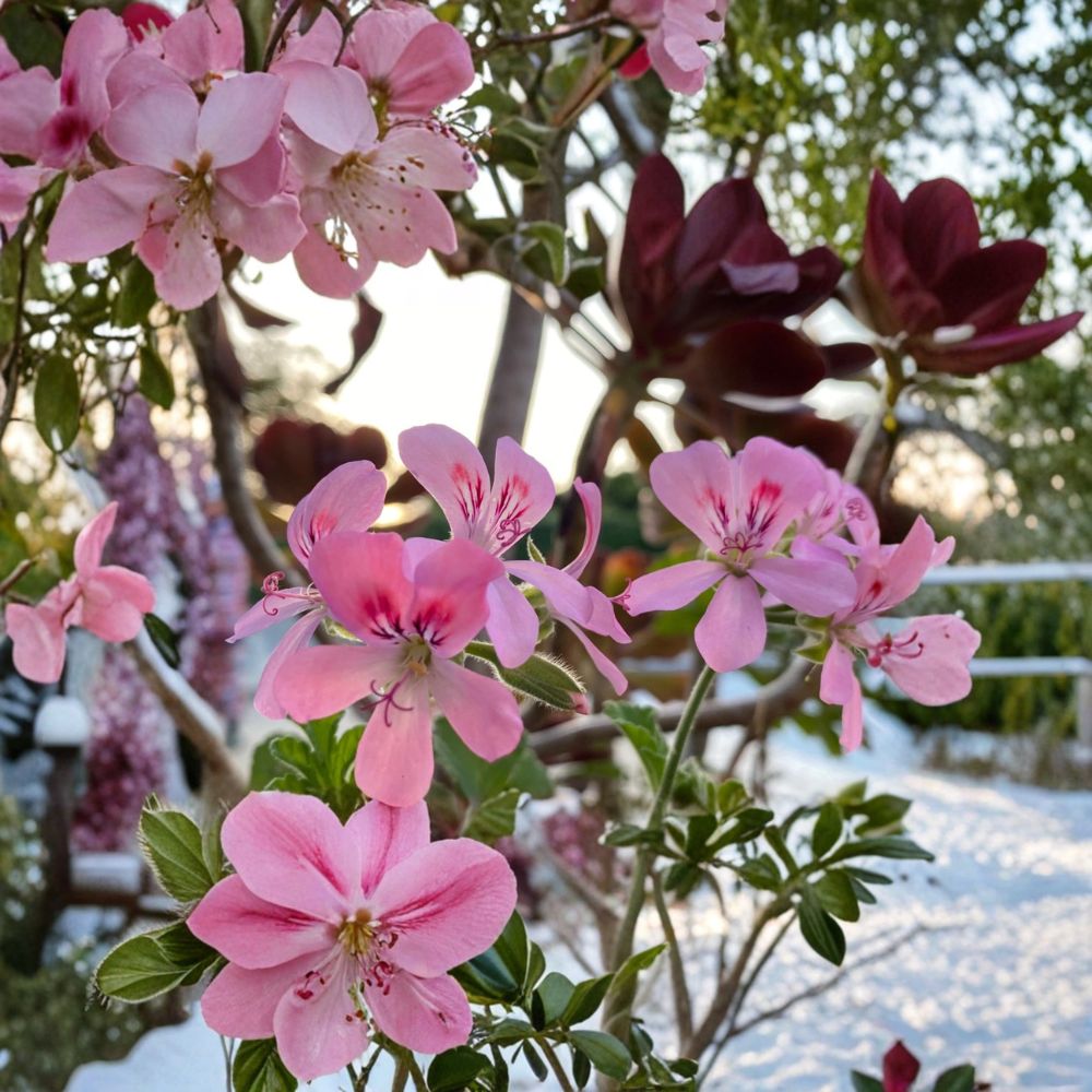 Fragrant Light Pink Geranium Cuttings - 3 Fresh Cuttings for Rooting | Pelargonium spp. | Soft Pink Blooms & Pleasant Scent