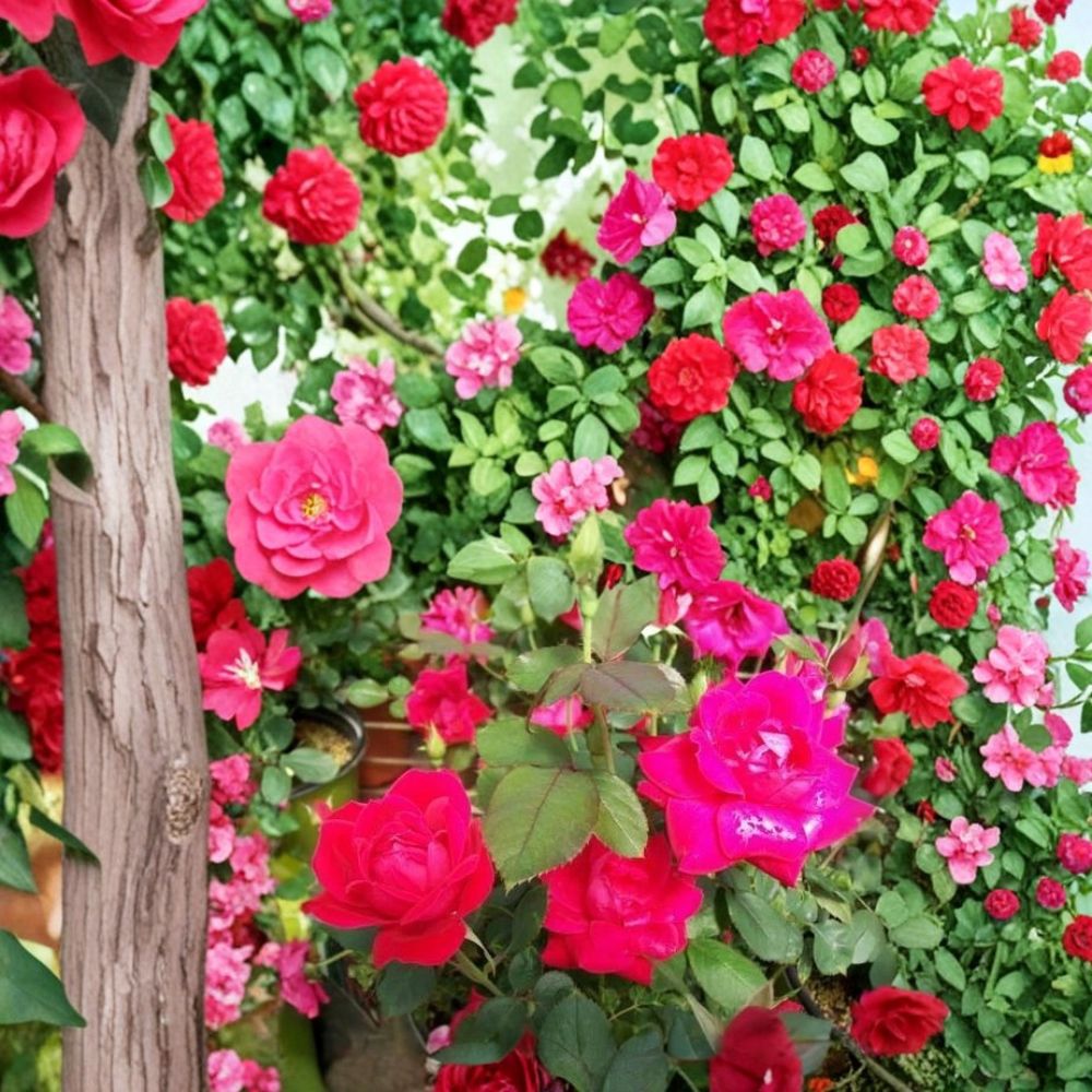 Double Knock Out® Red Rose Plant | 1 Gallon Bush | Double Red Blooms | Disease Resistant | Rosa 'Radtko'