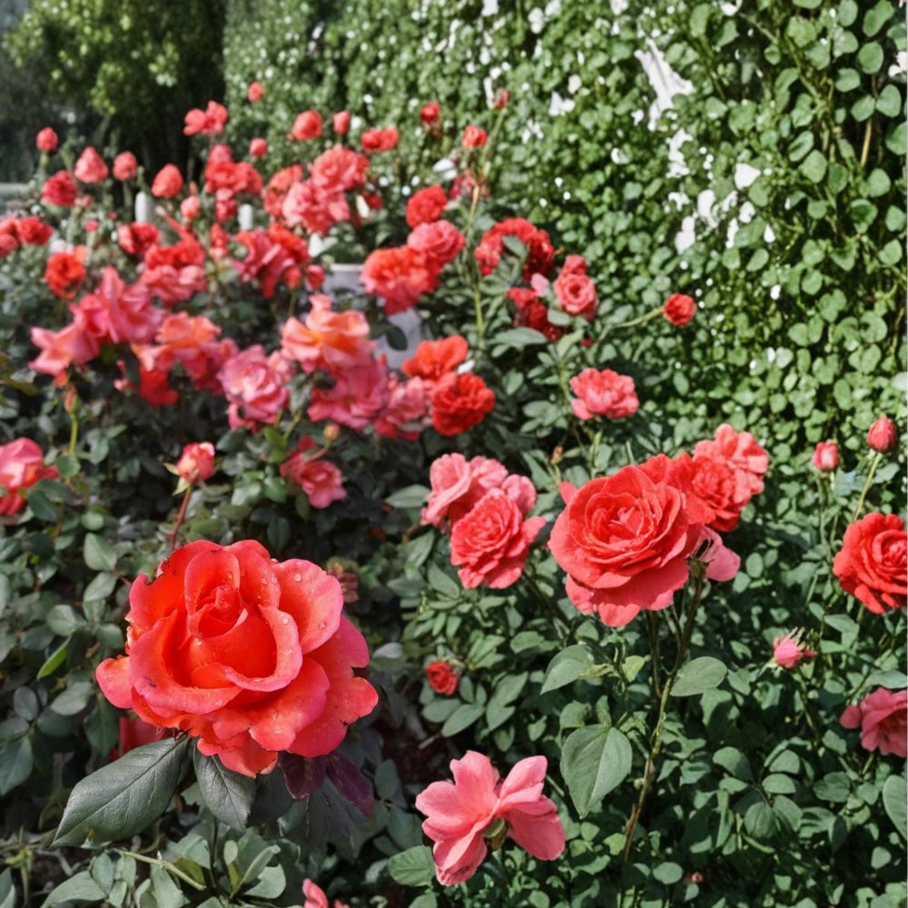 Ring of Fire Hybrid Tea Rose Plant | 3 Gallon | Multicolor Blooms | Rosa Hybrid | Garden & Cut Flower Favorite